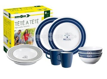 Picture of SET TETE-A-TETE NAUTICAL 8PC